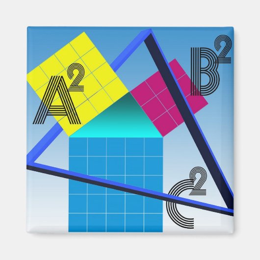 数学、カラフルデザイン マグネット (正面)