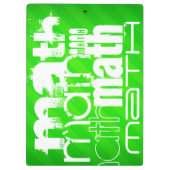 数学；ネオングリーンストライプ クリップボード (裏面)