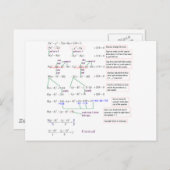 数学 ポストカード (正面/裏面)