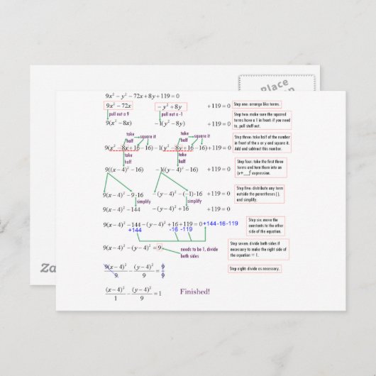 数学 ポストカード (正面/裏面)