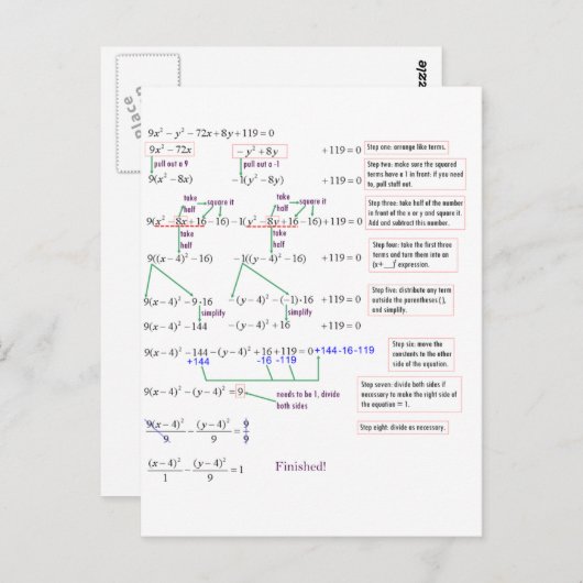 数学 ポストカード (正面/裏面)