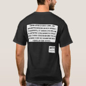 数学:一度も無い – Fermat's Last Therorum Tシャツ (裏面)