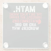 数学。人々69ウォータメ買ロの唯一の場所 ガラスコースター (裏面)