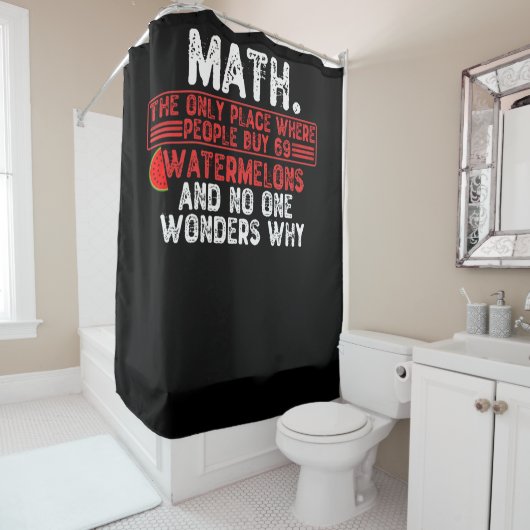 数学。人々69ウォータメ買ロの唯一の場所 シャワーカーテン (インサイチュ)