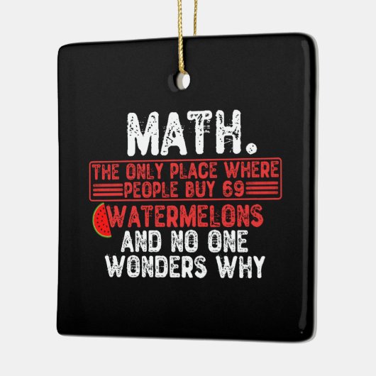 数学。人々69ウォータメ買ロの唯一の場所 セラミックオーナメント (左)
