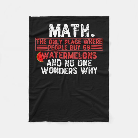 数学。人々69ウォータメ買ロの唯一の場所 フリースブランケット (正面)