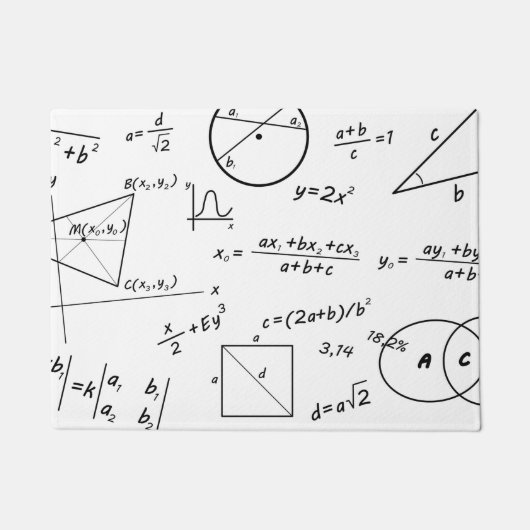 数学 代数 幾何 白板 ドアマット (正面)