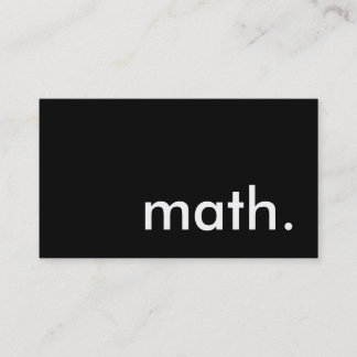 数学 名刺