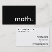 数学 名刺 (正面/裏面)