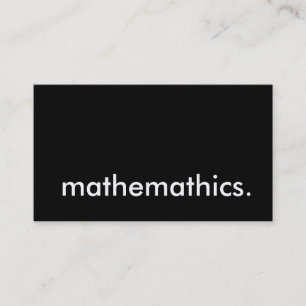 数学。 名刺