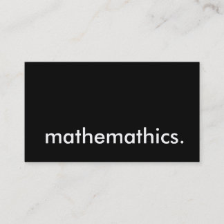 数学。 名刺
