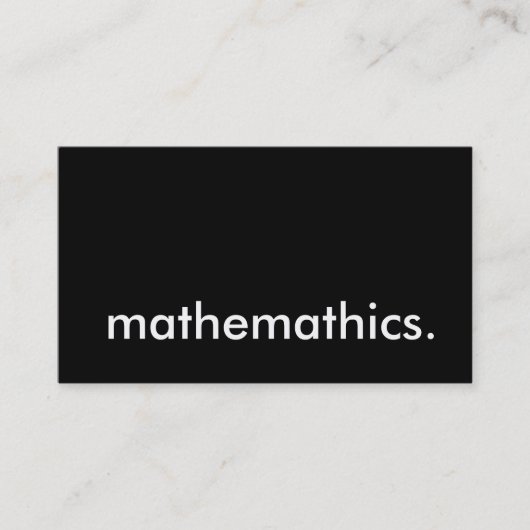 数学。 名刺 (正面)