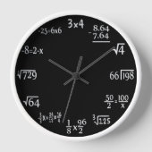 数学 壁時計 (正面)