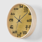 数学 壁時計 (傾斜)