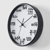 数学 壁時計 (傾斜)