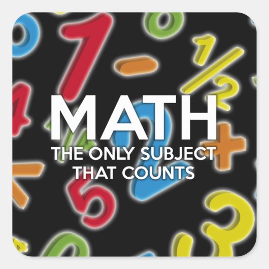 数学。数える唯一の主題 スクエアシール (正面)