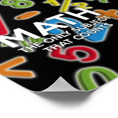 数学。数える唯一の主題 ポスター (角)