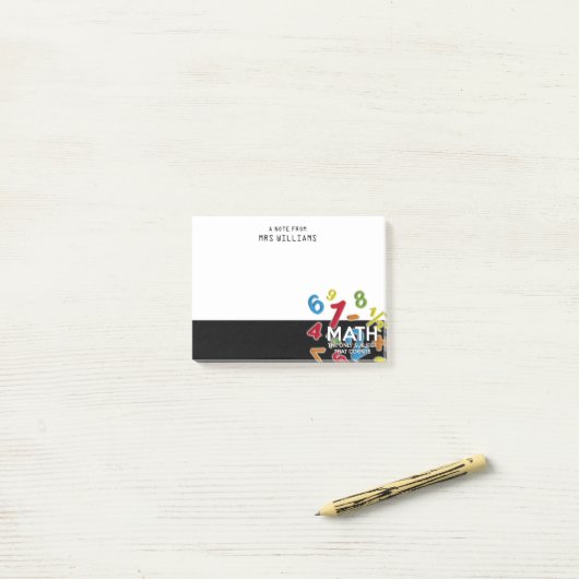 数学。数える唯一の主題 ポストイット (デスク上)