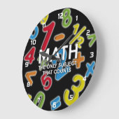 数学。数える唯一の主題 ラージ壁時計 (傾斜)