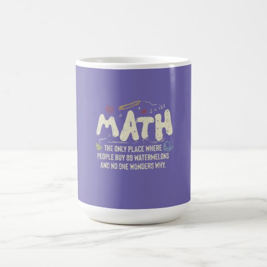 数学  数学教師へのギフト コーヒーマグカップ (中央)