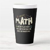 数学 数学教師 ギフト カフェラテマグ (正面)