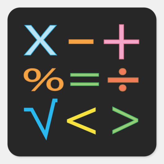 数学 数学記号 数学 スクエアシール (正面)