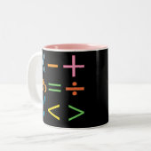 数学 数学記号 数学 ツートーンマグカップ (正面左)