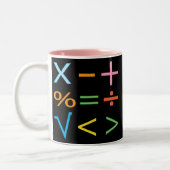 数学 数学記号 数学 ツートーンマグカップ (左)