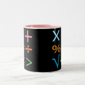 数学 数学記号 数学 ツートーンマグカップ (中央)