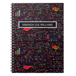 数学/物理方程式 – 名前/モノグラム ノートブック