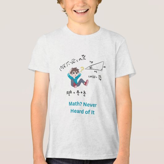 数学?聞いたことないよ、数式付き トライブレンドTシャツ (正面)