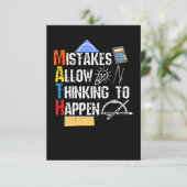 数学。過ちは考える起こりうる サンキューカード (スタンド正面)