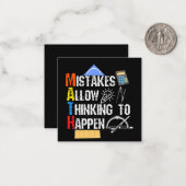 数学。過ちは考える起こりうる ノートカード (正面/裏面インサイチュ)