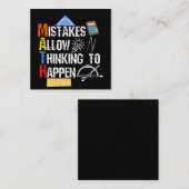 数学。過ちは考える起こりうる ノートカード (正面/裏面)