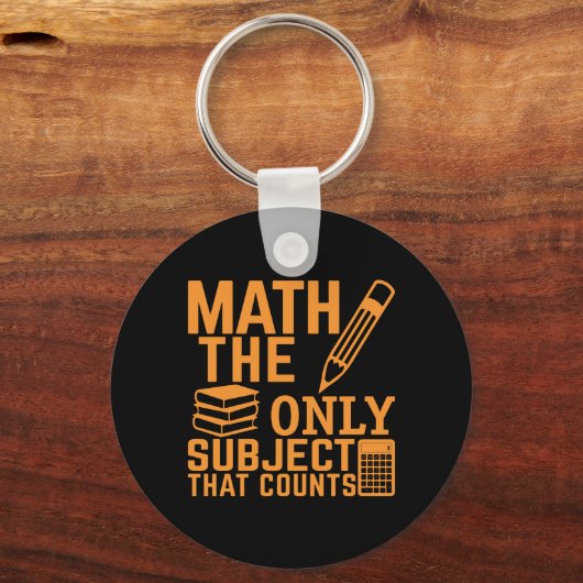 数学。重要な唯一の主題。数学のプンジョーク キーホルダー (正面)