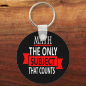 数学。重要な唯一の主題。数学のプンジョーク キーホルダー (正面)