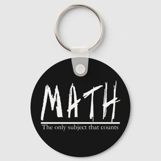 数学。重要な唯一の主題。数学のプンジョーク キーホルダー (正面)