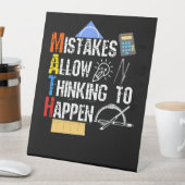 数学。間違いが起こ考えるるのを許す 台座サイン (インサイチュ)