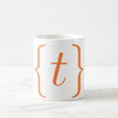 数学「t」は置きました コーヒーマグカップ (中央)