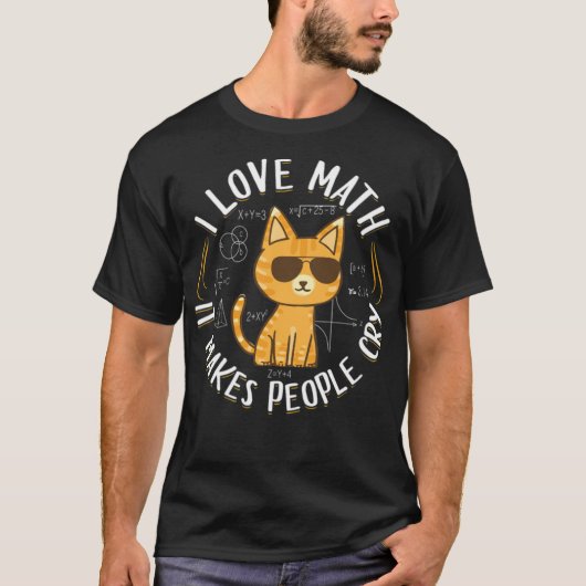 数学Iは数学マスタング馬が大好き Tシャツ (正面)