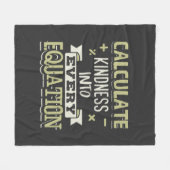 数式すべての数式に優しさを計算 フリースブランケット (正面(横))