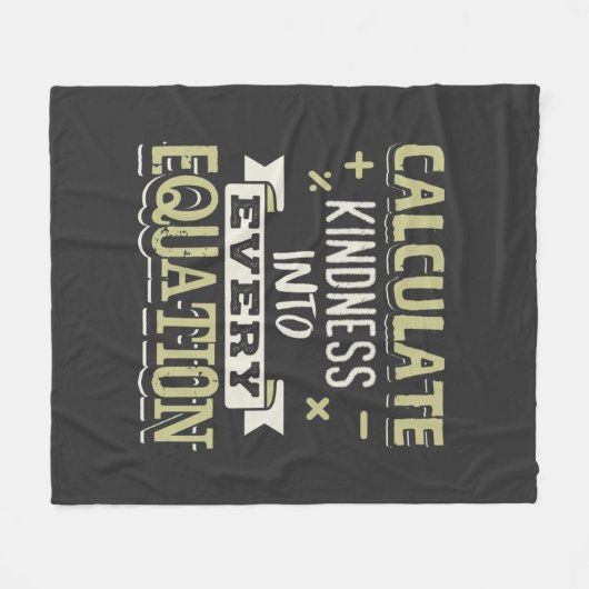 数式すべての数式に優しさを計算 フリースブランケット (正面(横))