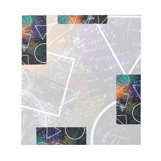 数式とジオメトリ付箋メモ帳 ノートパッド (正面)