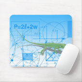 数式と幾何学的デザイン マウスパッド (マウス)