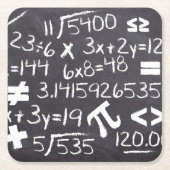 数式と数式のおもしろい入力 スクエアペーパーコースター (正面)