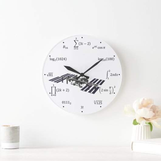 数式と記法 ラージ壁時計 (ホーム)