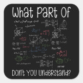 数式のどの部分が数式を理解していない スクエアシール (正面)