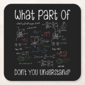 数式のどの部分が数式を理解していない スクエアペーパーコースター (正面)