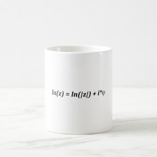 数式の数式ln(z) = ln( z ) + i*j コーヒーマグカップ
