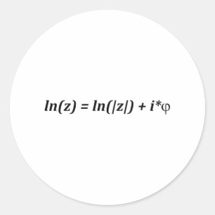 数式の数式ln(z) = ln( z ) + i*j ラウンドシール